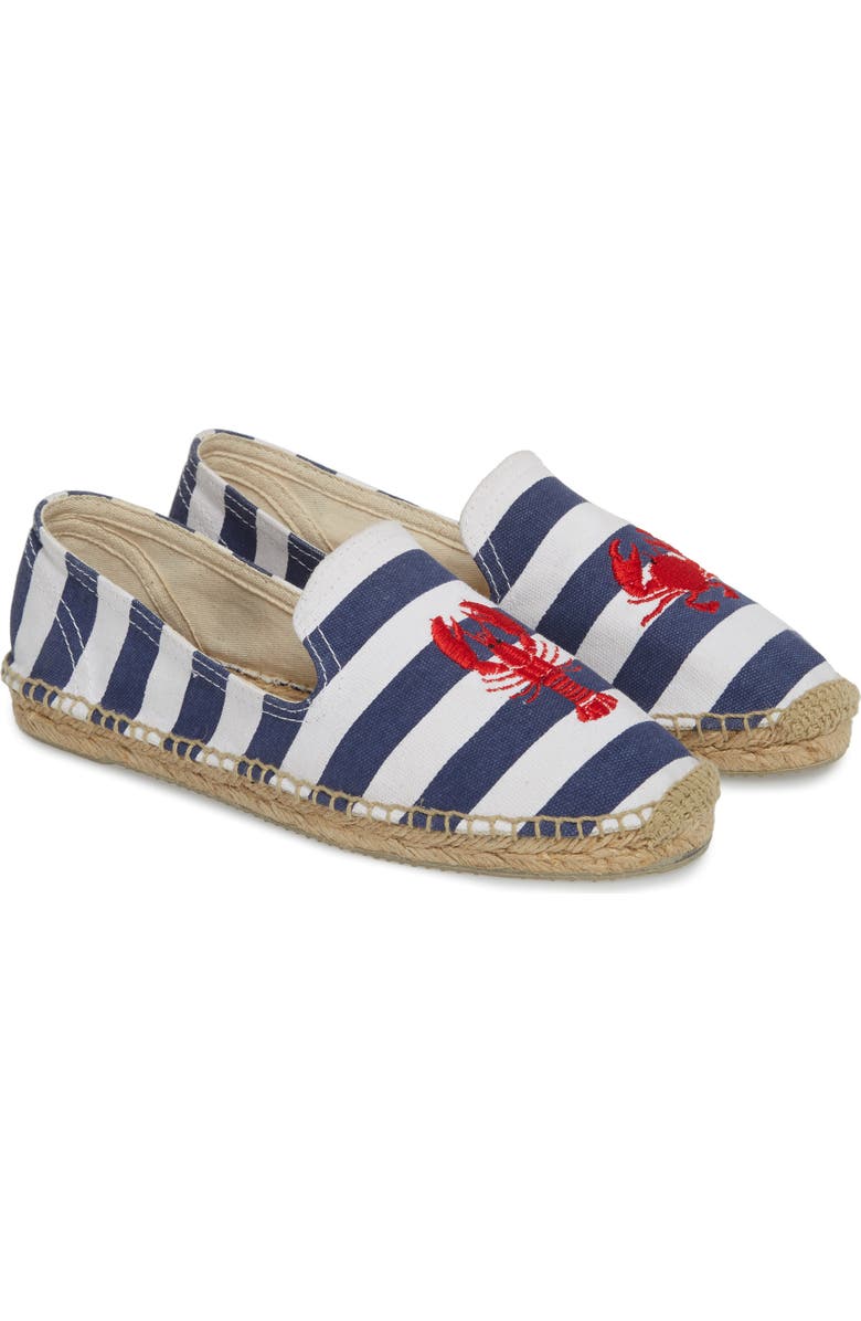 patricia green Embroidered Lobster & Crab Espadrille Flat, Alternate, color,