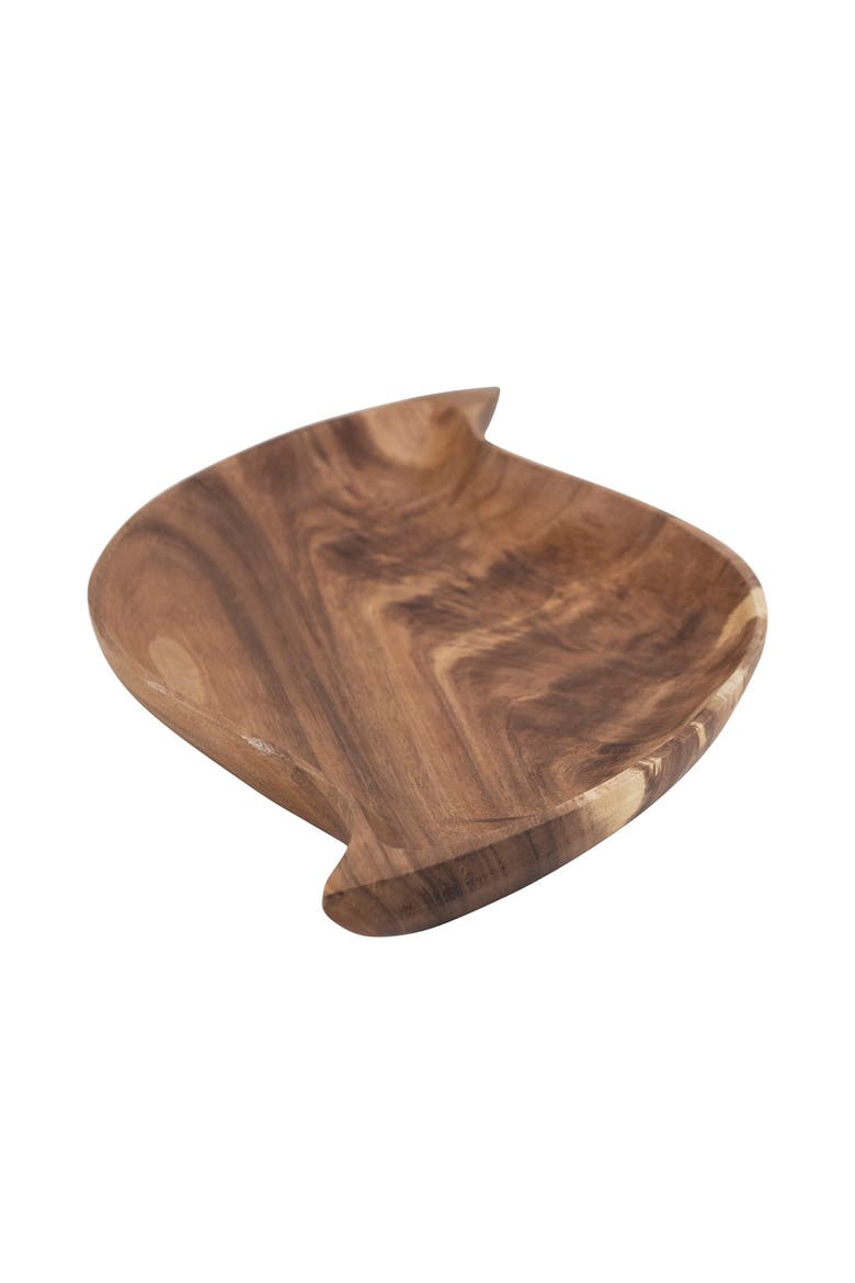 Acacia Wood Tray, Abstract Shaped, Alternate, color, Natural