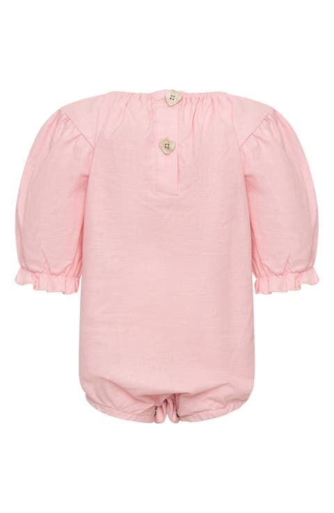 Ruffle Cotton & Linen Bodysuit (Baby)