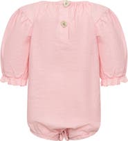 TINY TRIBE Ruffle Cotton & Linen Bodysuit