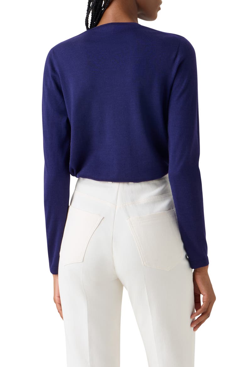 Fine Cashmere & Silk Sweater, Alternate, color, DARK PURPLE