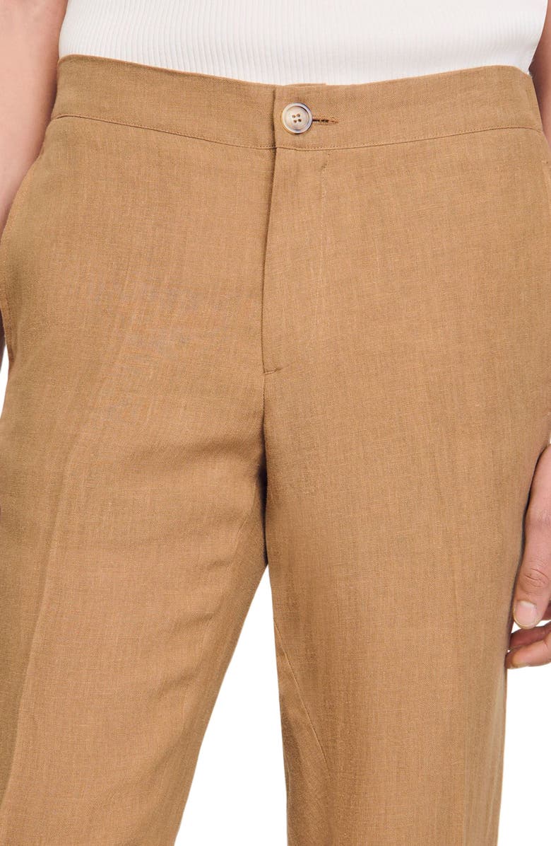 SANDRO Linen trousers, Alternate, color,