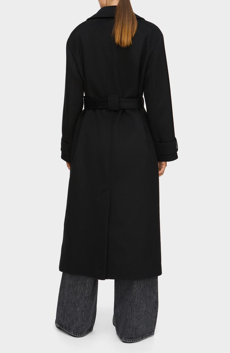 ALIGNE George Wool Blend Wrap Coat, Alternate, color, Black