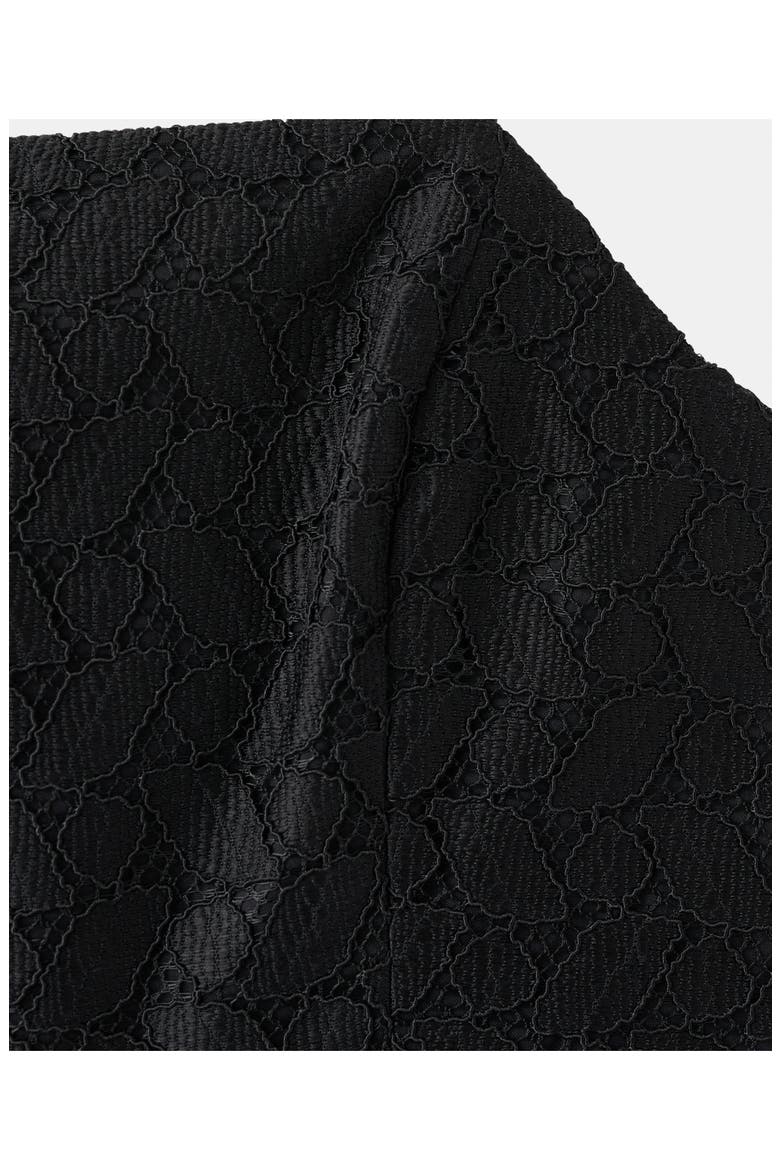 Cutwork Embroidery Midi Dress, Alternate, color, BLACK