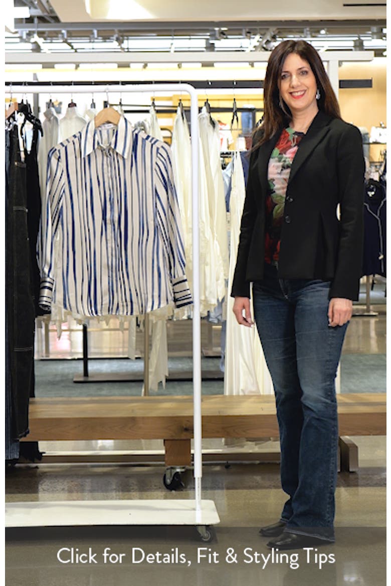 Stripe Satin Button-Up Shirt video