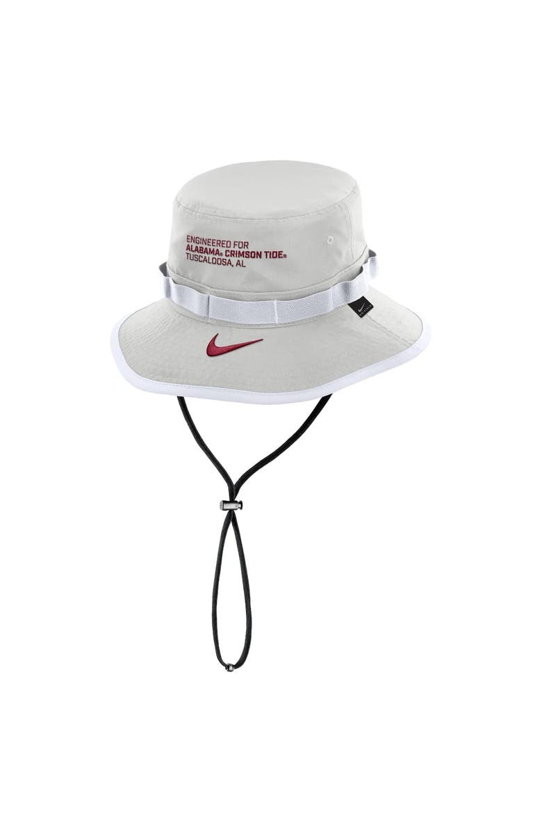 Nike Men's Nike Gray Alabama Crimson Tide 2025 Sideline Apex Boonie Bucket Hat, Alternate, color, 