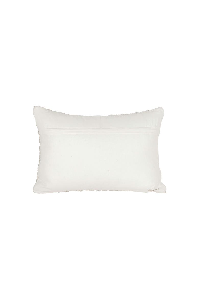 Knotted Filled Lumbar Pillow, 16" x 24" White, Alternate, color, White