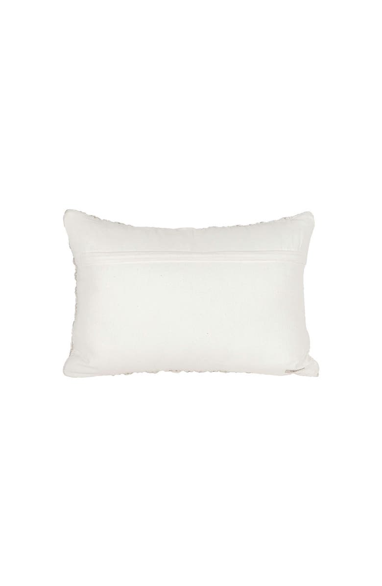 Foreside Home and Garden Knotted Filled Lumbar Pillow, 16" x 24" White, Alternate, color, White