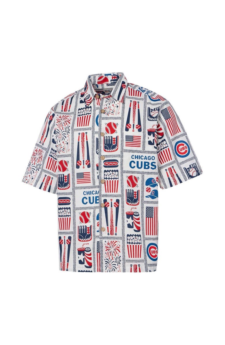 Reyn Spooner Men's Reyn Spooner White Chicago Cubs Americana Button-Up Shirt, Alternate, color, White