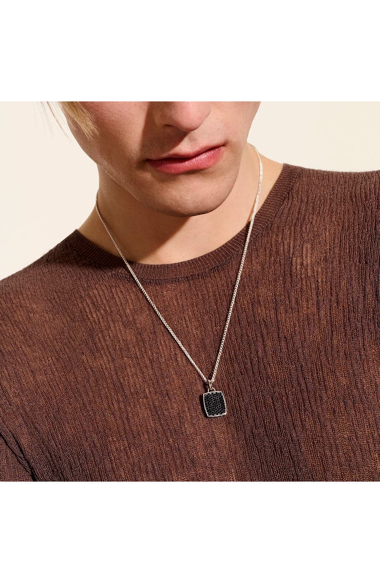 John Hardy Tag Necklace, Sterling Silver, Gemstones, Alternate, color,