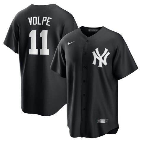 Men's Nike Anthony Volpe Black New York Yankees Lights Out Replica Player Jersey