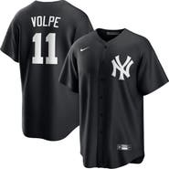 Nike Men's Nike Anthony Volpe Black New York Yankees Lights Out Replica Player Jersey
