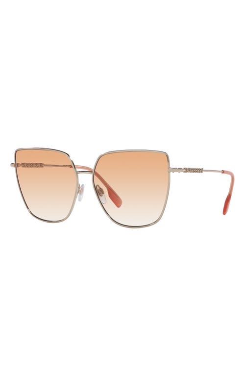 Burberry Alexis 61mm Gradient Irregular Sunglasses In Red