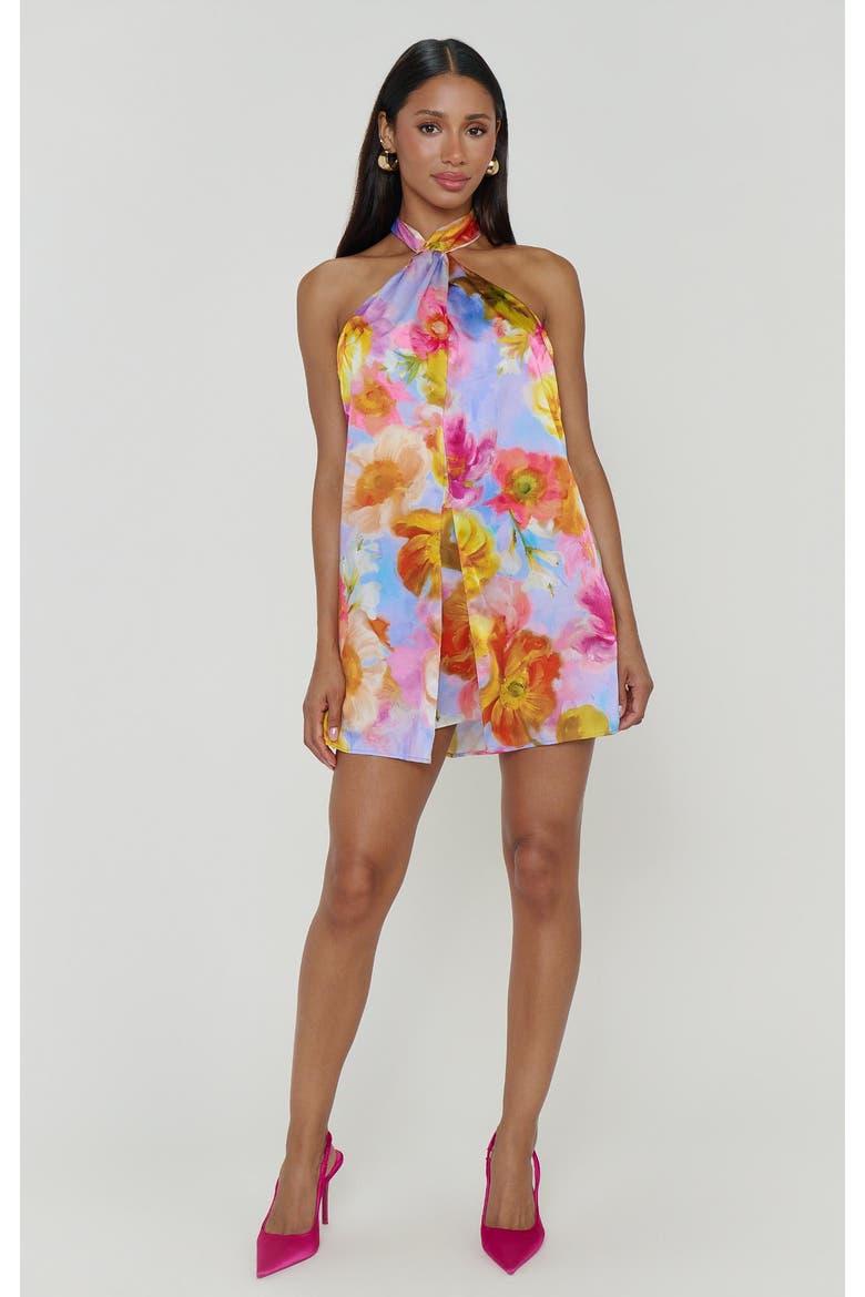 Twist Mini Dress, Alternate, color, Brushed Blooms
