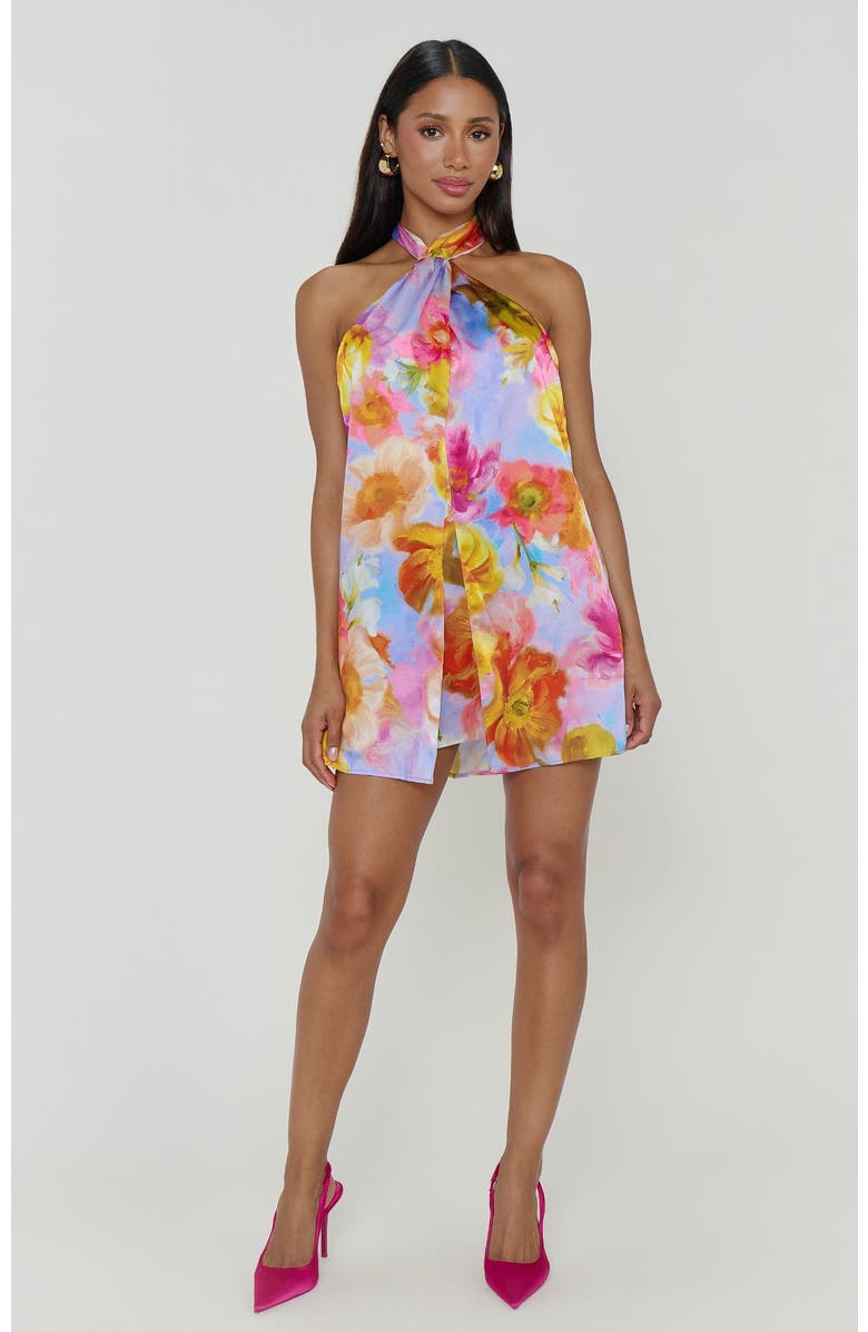 Show Me Your Mumu Twist Mini Dress, Alternate, color, Brushed Blooms