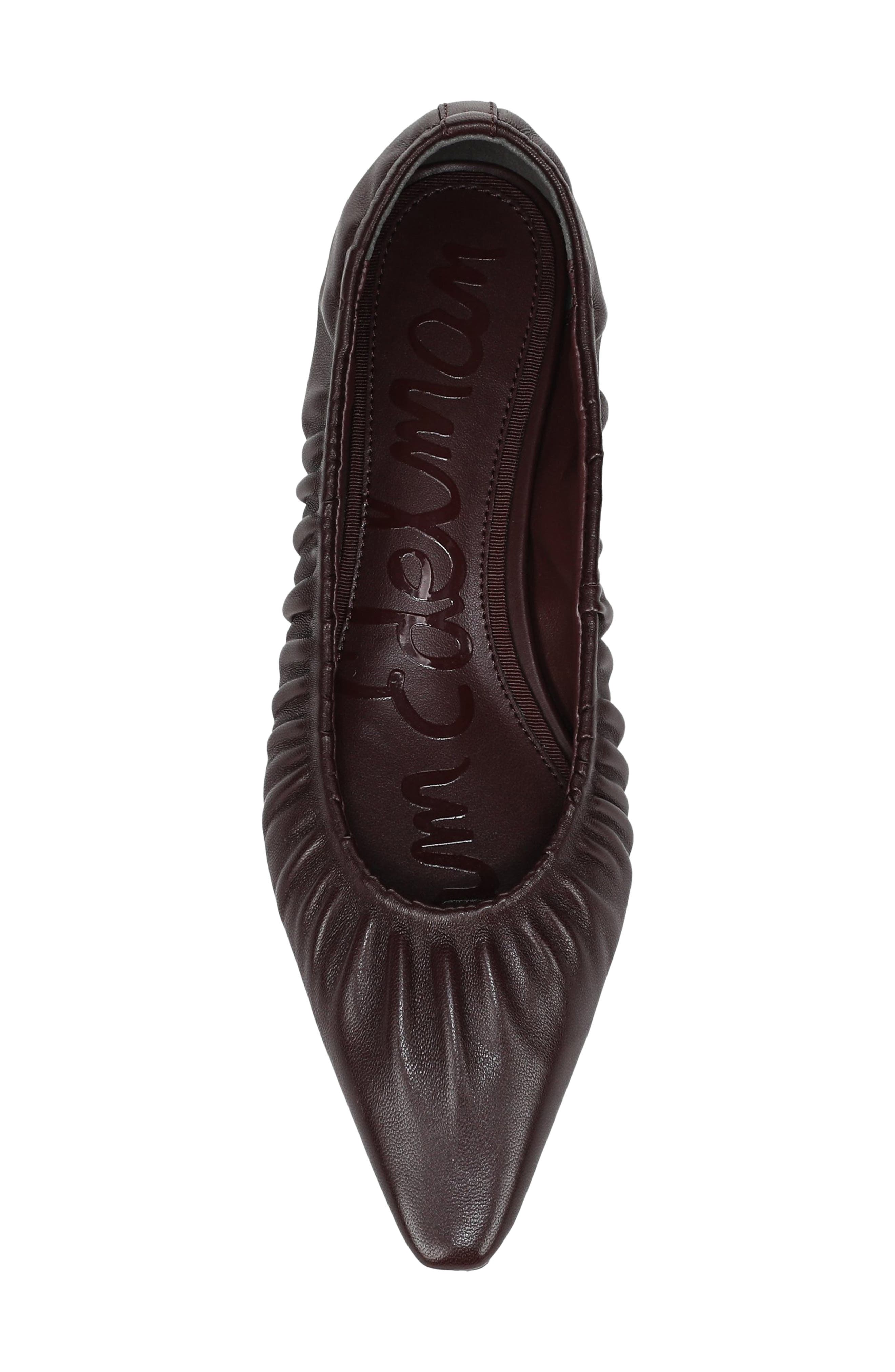 Essex Pointed Toe Flat, Alternate, color, FRENCH BURGUNDY