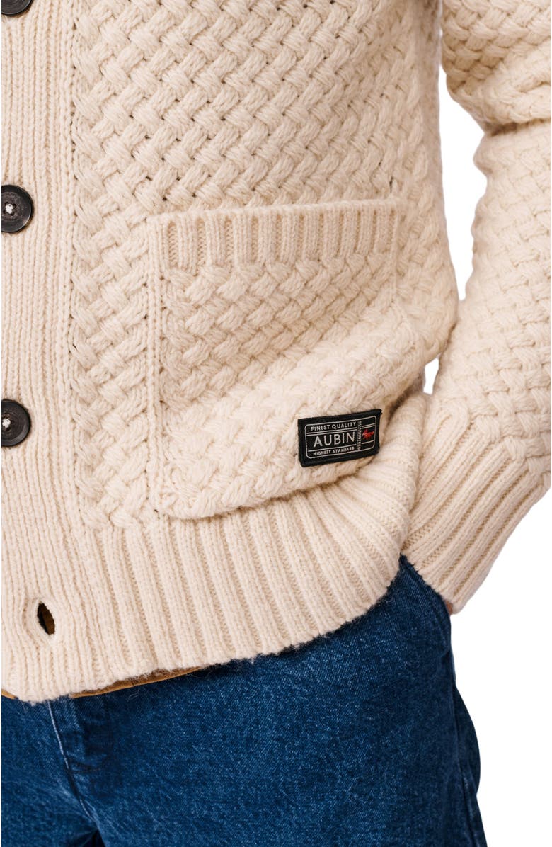 Aubin Frampton Shawl Cardigan Sweater, Alternate, color, Ecru