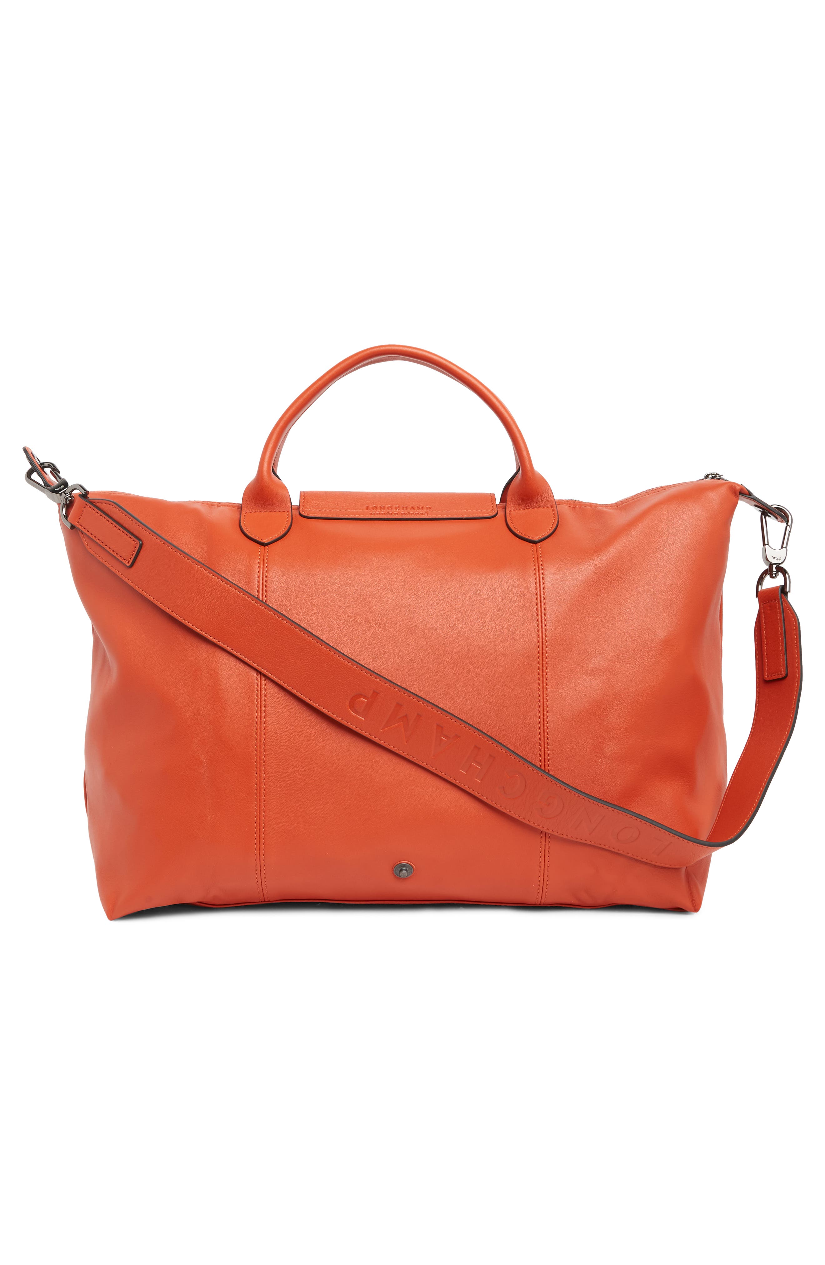 Longchamp Le Pliage Leather Top Handle Bag, Alternate, color, 