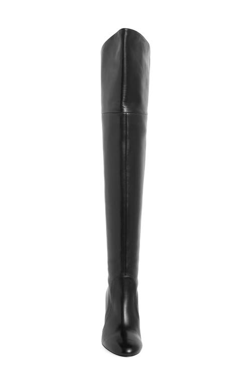 Stuart Weitzman Slouchy Leather Over-the-knee Boots In Black