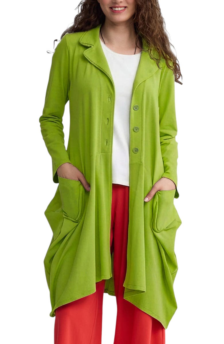 LUUKAA Liora Voluminous Jersey Jacket, Main, color, Lime