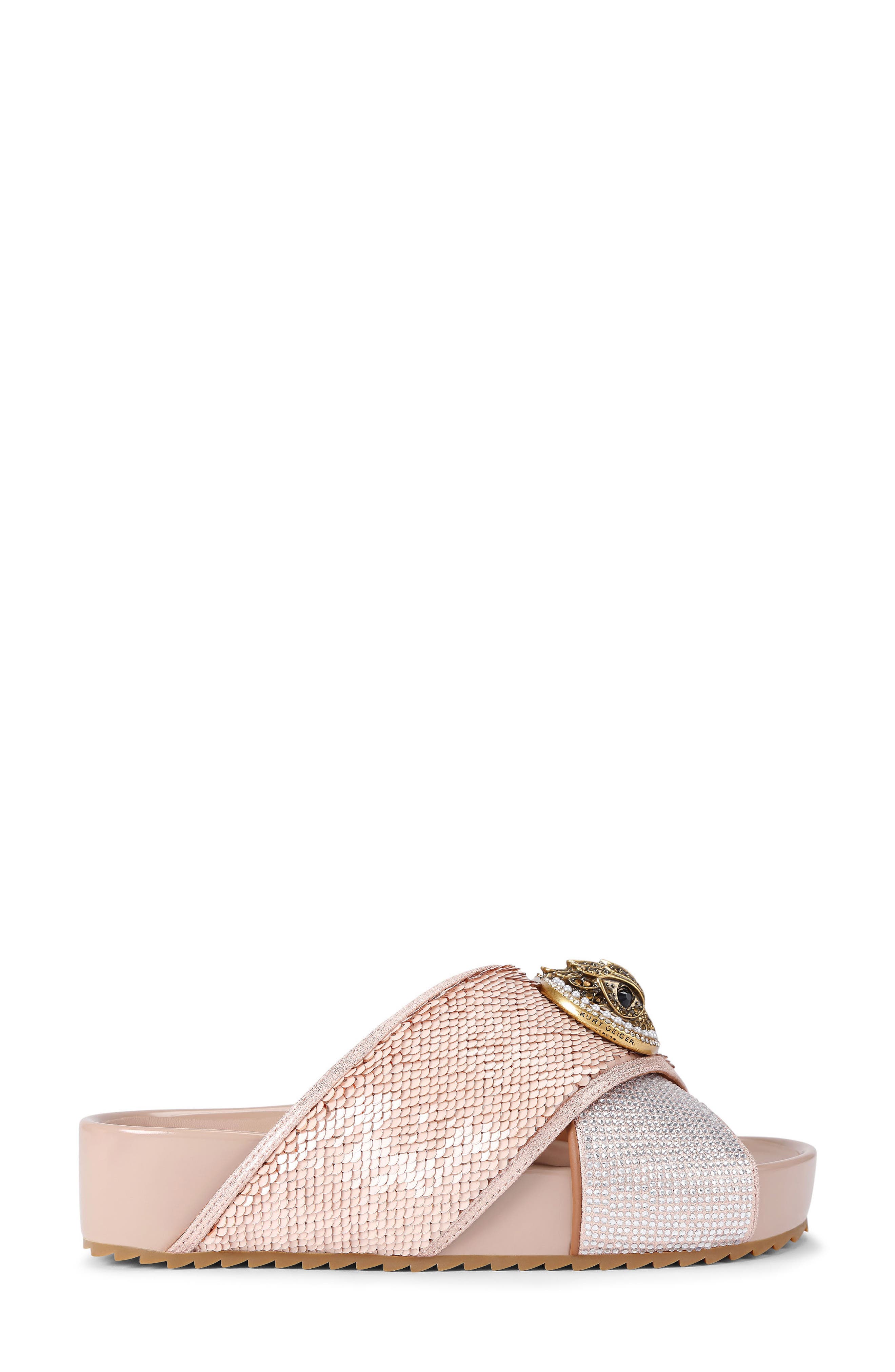 Kurt Geiger London Chelsea Crisscross Platform Slide Sandal, Main, color, Light/ Pastel Pink