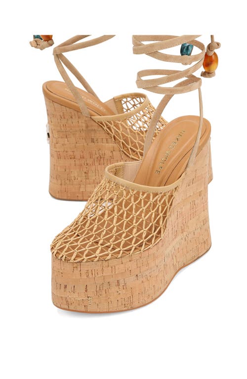 Naked Wolfe Platform Wedge Ankle Wrap Sandal