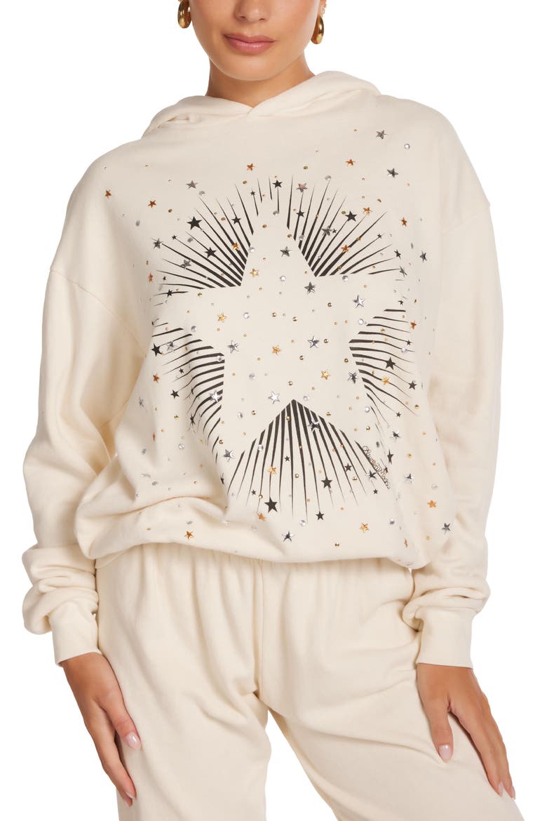 Harmony Stud Starburst Hoodie, Alternate, color, Ivory