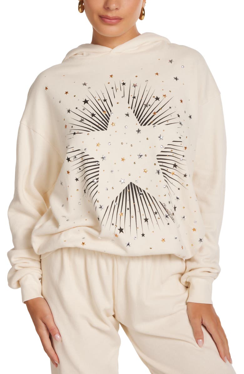 Lauren Moshi Harmony Stud Starburst Hoodie, Alternate, color, Ivory