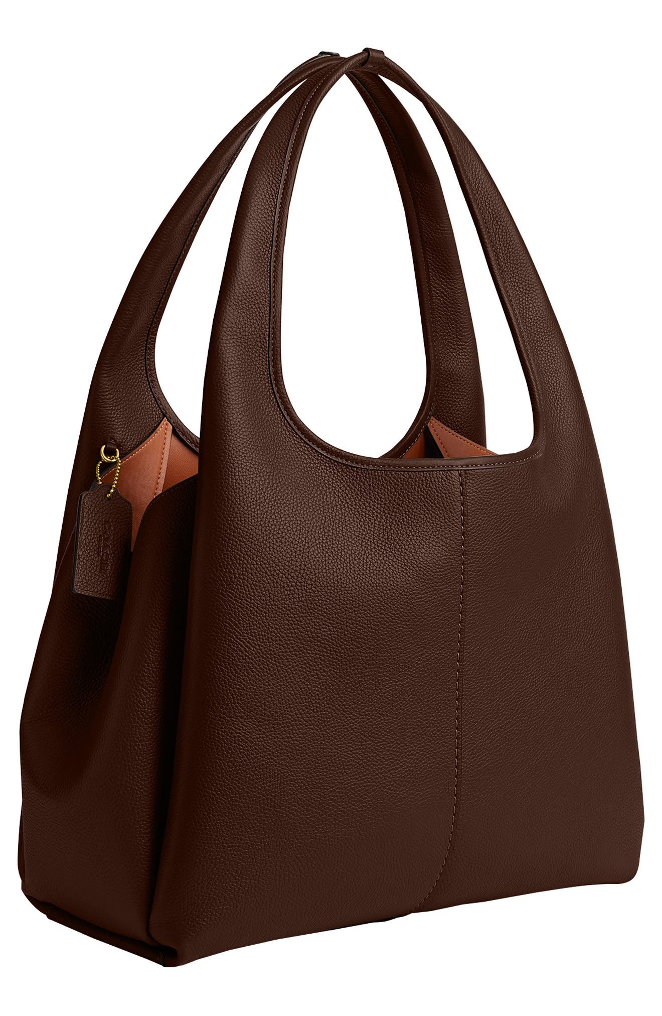 Lana Polished Pebble Leather Shoulder Bag, Alternate, color, BRASS/ MAPLE