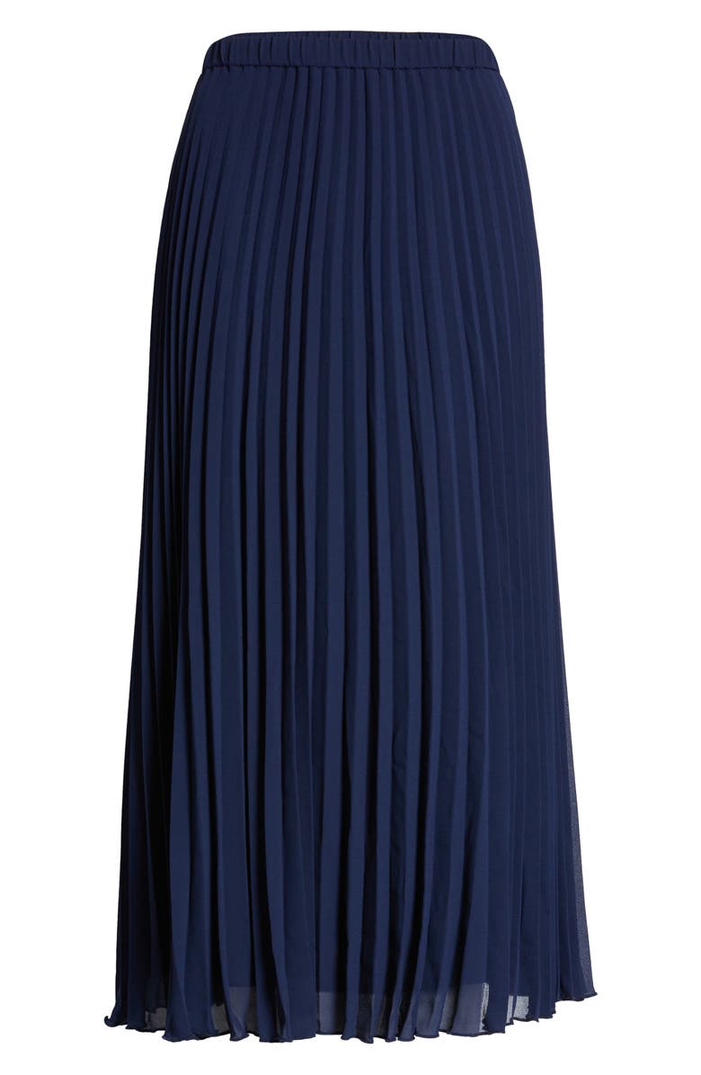 Anne Klein Pleated Georgette Midi Skirt, Alternate, color,