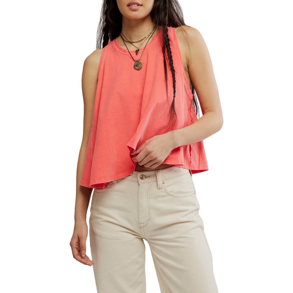 Free People Hialeah Cotton Trapeze T-shirt In Pink