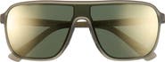 Hurley 133mm Oversize Polarized Shield Sunglasses