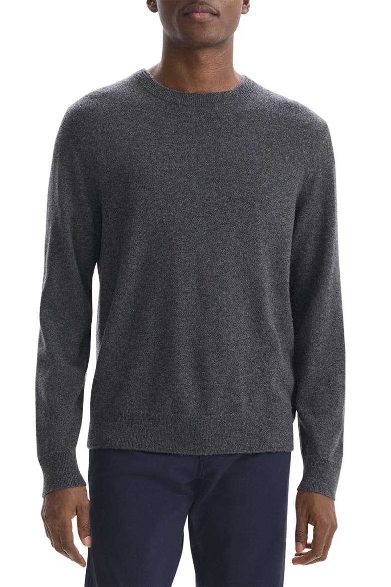 Hilles Cashmere Sweater, Main, color, GREY HEATHER