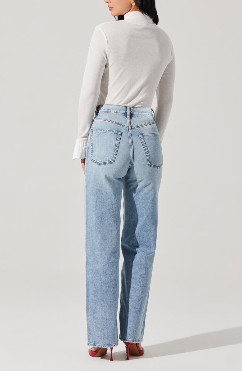 ASTR the Label Flare Sleeve Turtleneck Top, Alternate, color, White