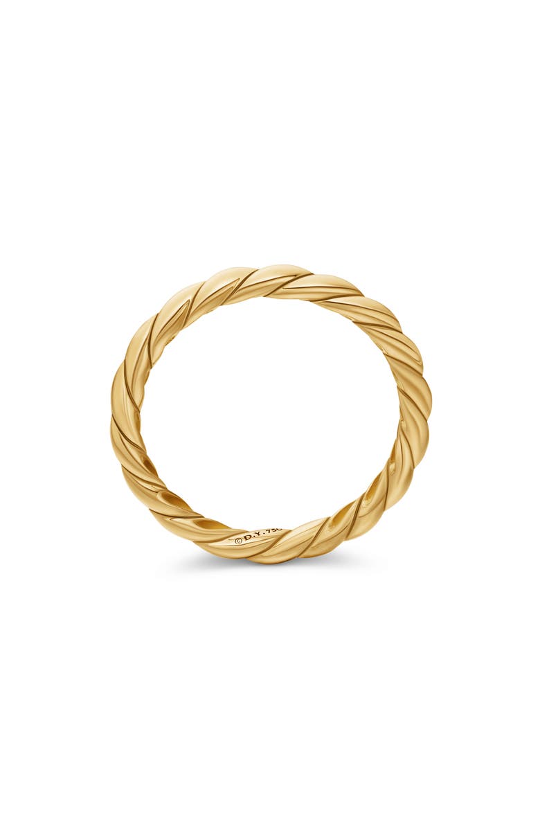 David Yurman Paveflex Ring in 18K Gold, 2.7mm, Alternate, color, Yellow Gold