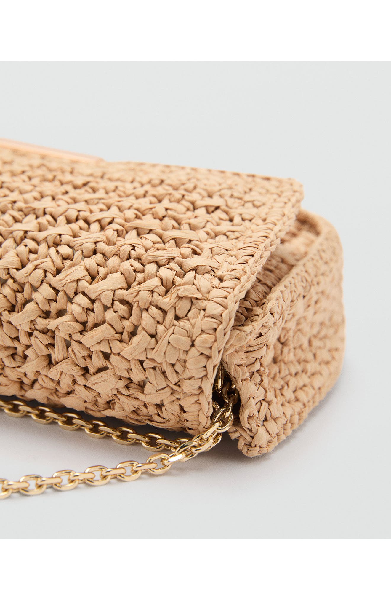 MANGO Braided Raffia Shoulder Bag, Alternate, color, 