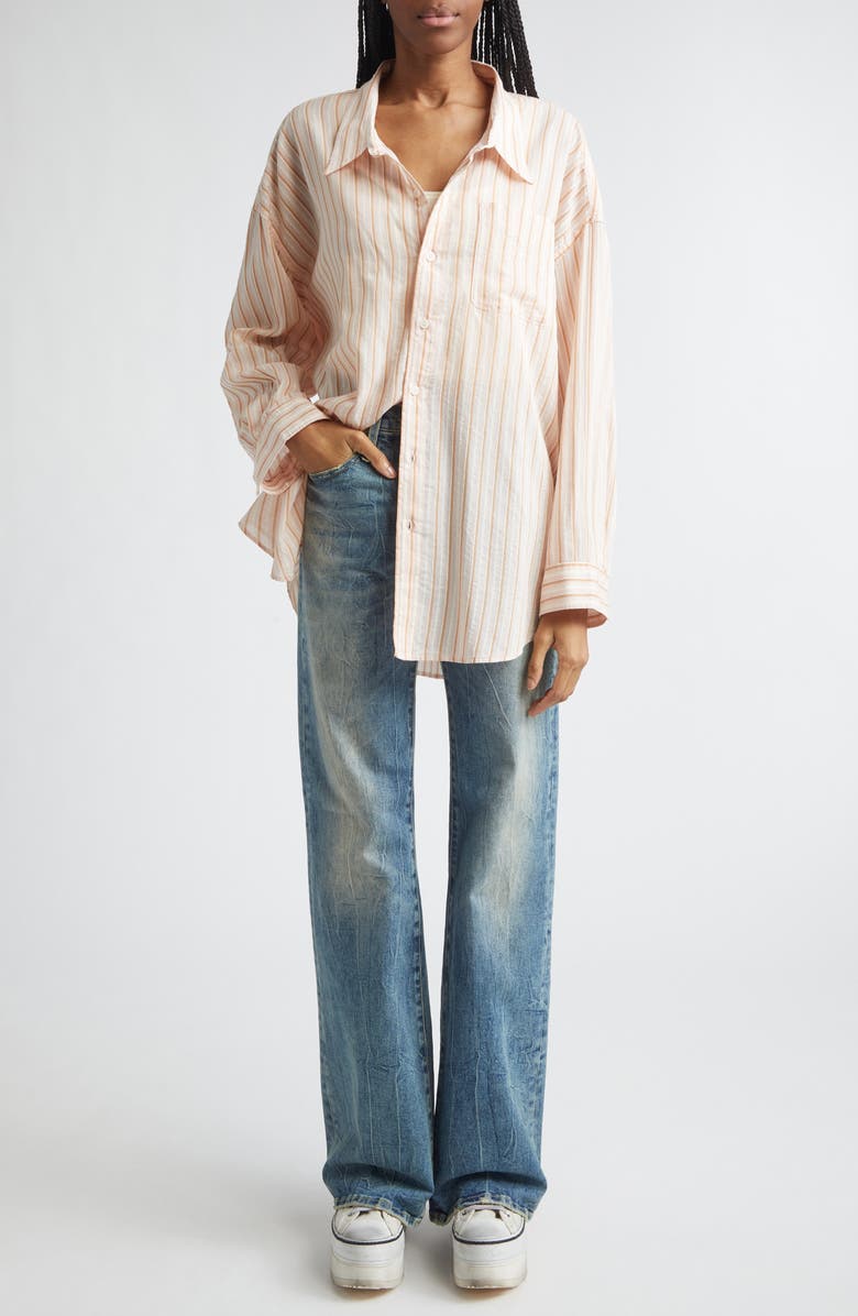 R13 Jane Flare Leg Jeans, Alternate, color, Kelly Stretch