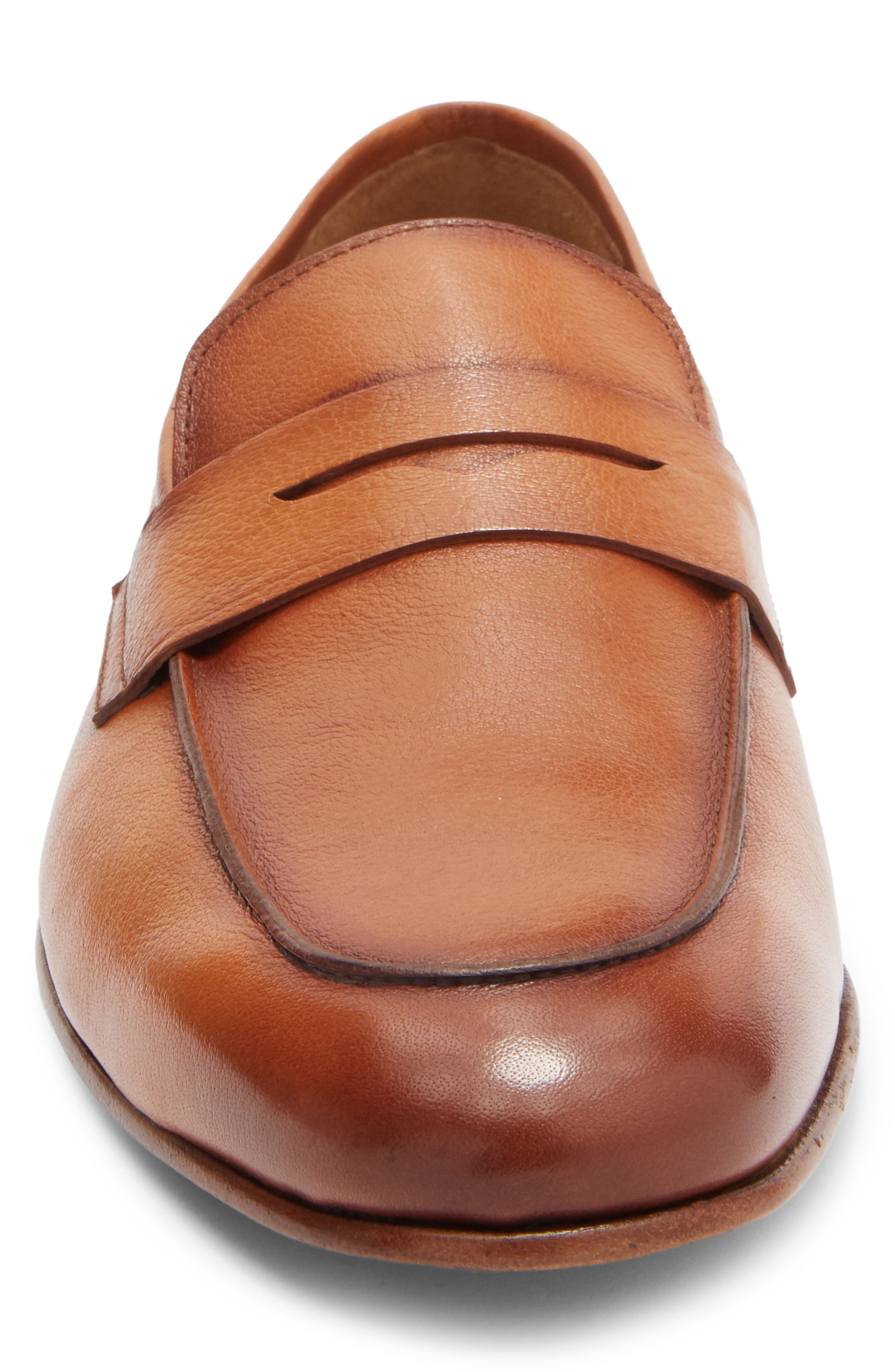 ANTONIO MAURIZI Penny Strap Loafer, Alternate, color, Cognac