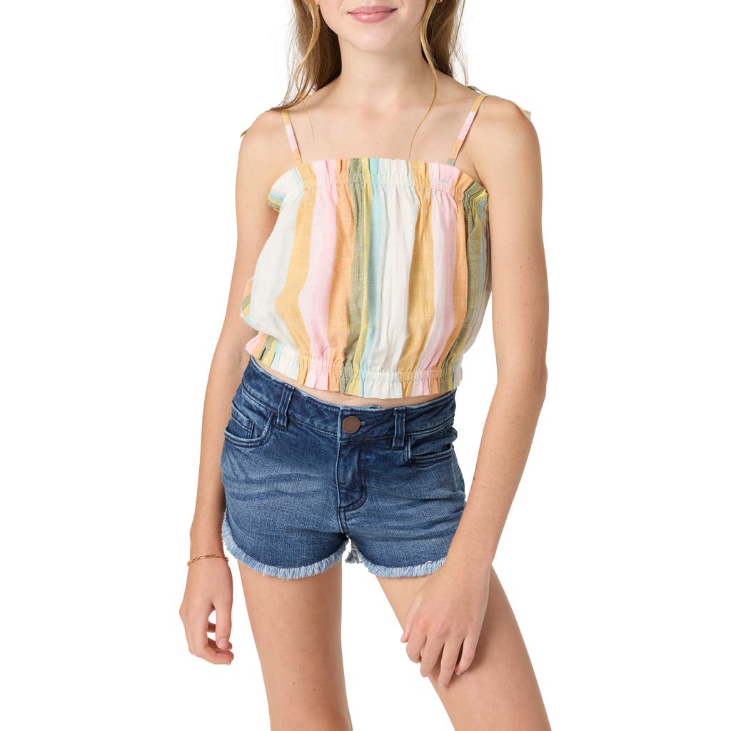 O'neill Millie Ruffle Sleeveless Top In Animal Print