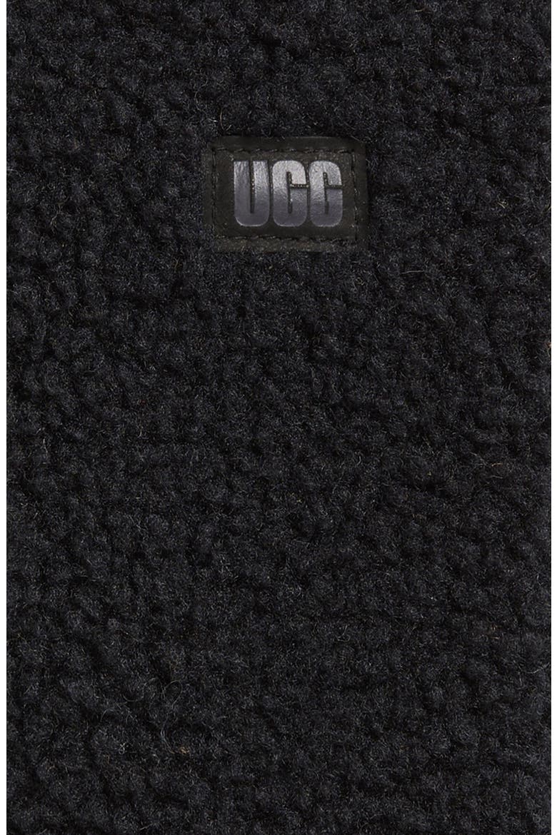 UGGfluff Scalloped Mittens, Alternate, color, BLACK
