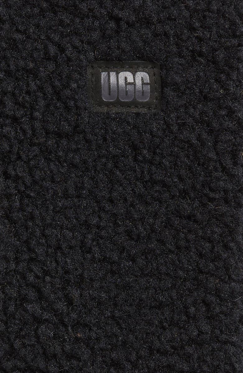 UGG<sup>®</sup> UGGfluff Scalloped Mittens, Alternate, color, Black