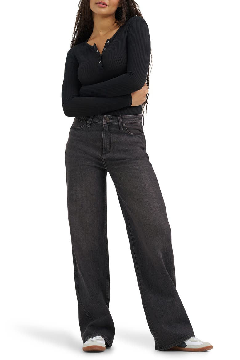 High Waist Loose Straight Leg Jeans, Alternate, color, MARS