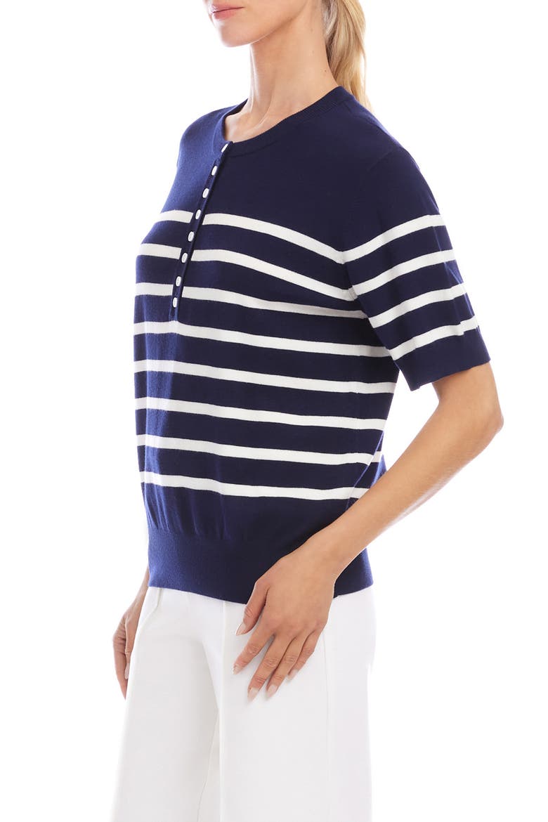 Stripe Henley Sweater, Alternate, color, NAVY/OFF WHITE