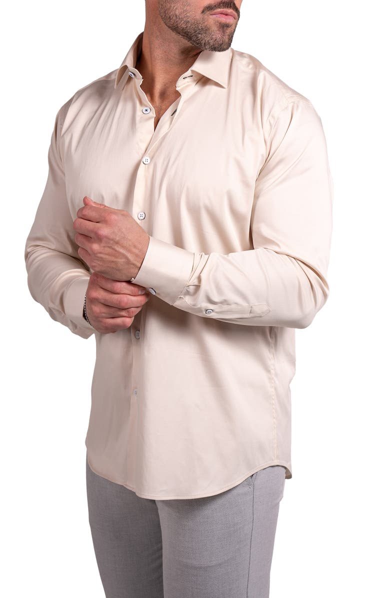 Maceoo Blacklabel Softstretch Ascension Button-Up Shirt, Alternate, color, Beige