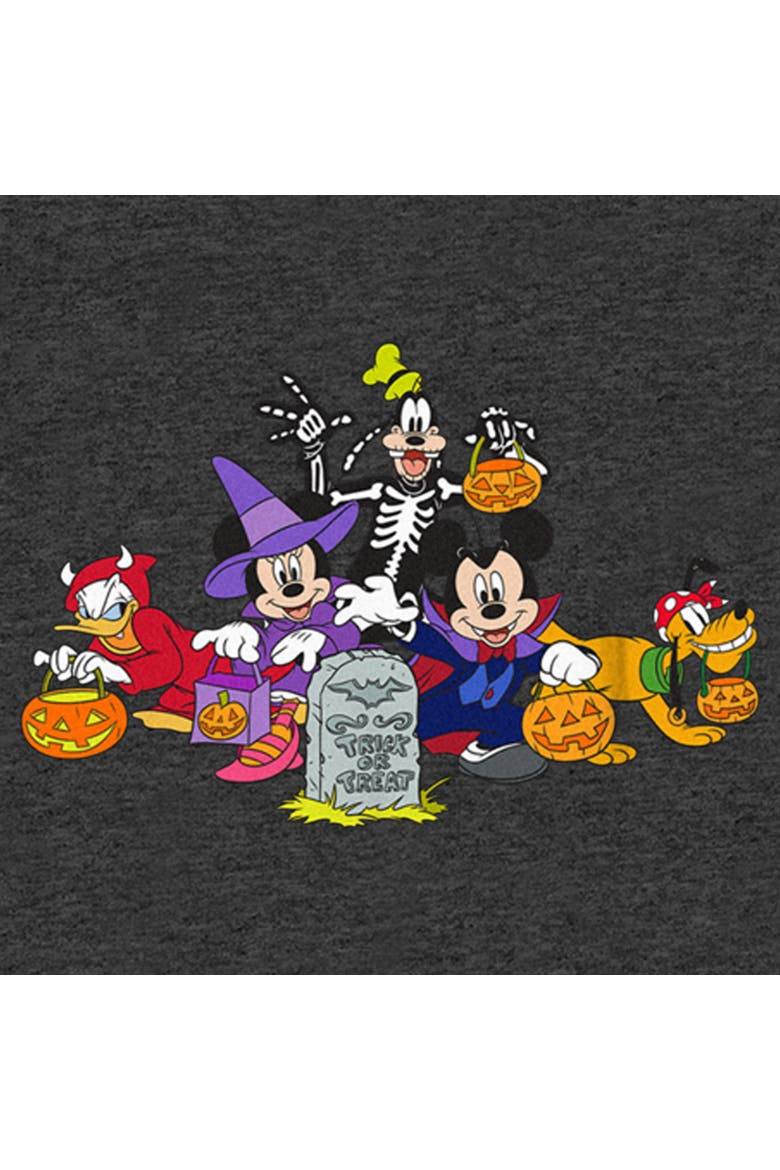 Boy's Mickey & Friends Halloween Group Shot T-Shirt, Alternate, color, Charcoal Heather
