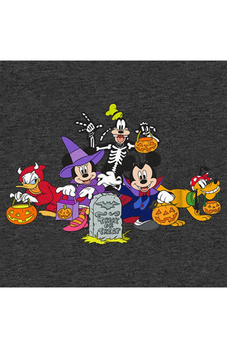Mickey & Friends Boy's Mickey & Friends Halloween Group Shot Graphic T-Shirt, Alternate, color, Charcoal Heather