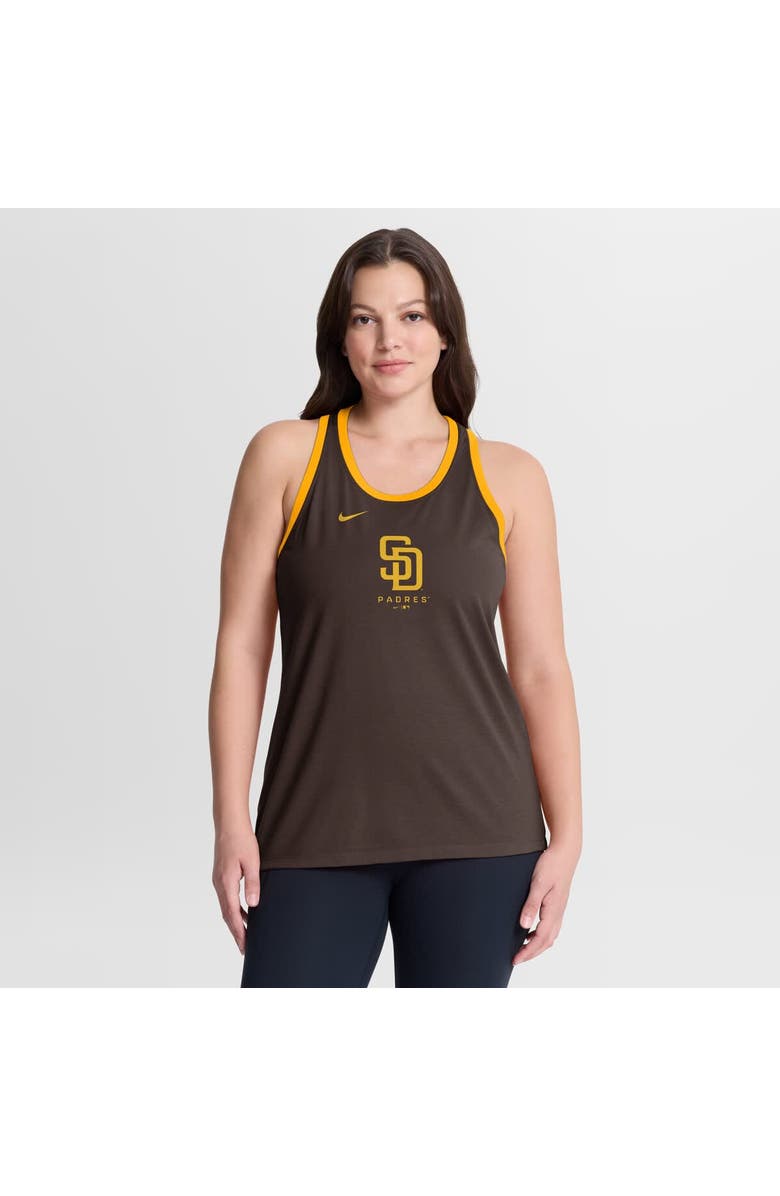 Nike Women's Nike Brown San Diego Padres Tri-Blend Dri-FIT Racerback Tank Top, Main, color, Brown