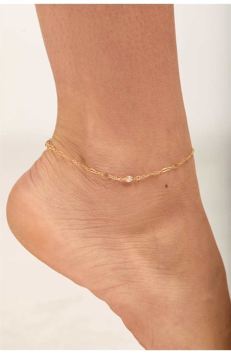 Set & Stones Ezra Anklet, Alternate, color, Gold