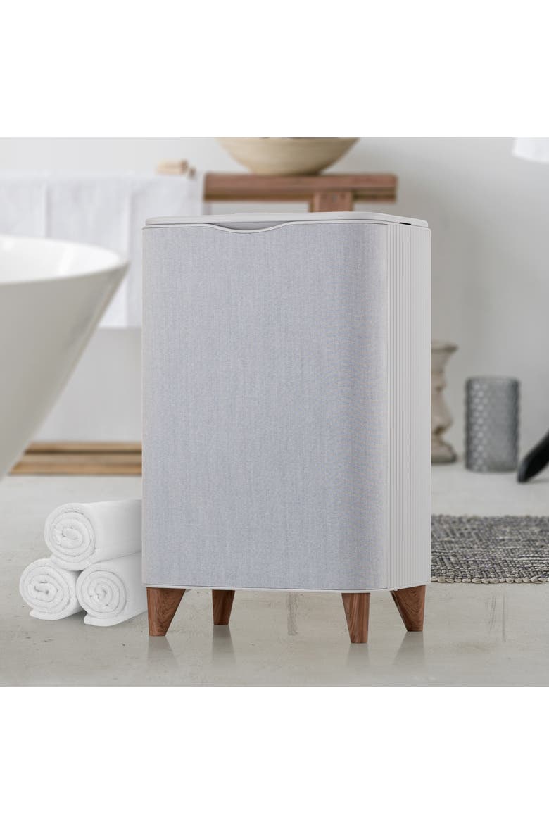 Fabric-Wrapped Modern Lux Towel Warmer, 24L Stainless-Steel Tub, Alternate, color, Gray