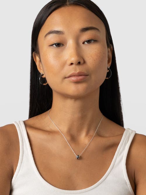 Saint + Sofia Enamel Stripe Charm Necklace In Multi